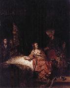 REMBRANDT Harmenszoon van Rijn Joseph Accused by Potiphor-s Wife Spain oil painting artist